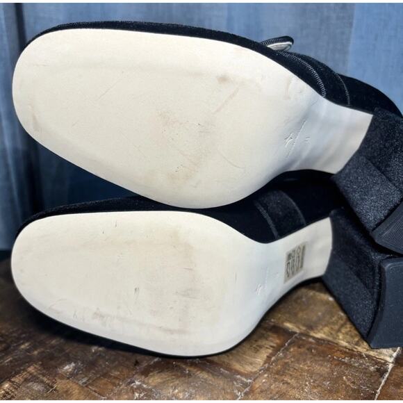 Tuckernuck Velvet Ellie Block Maryjane Heel black Size 8 - Picture 11 of 16